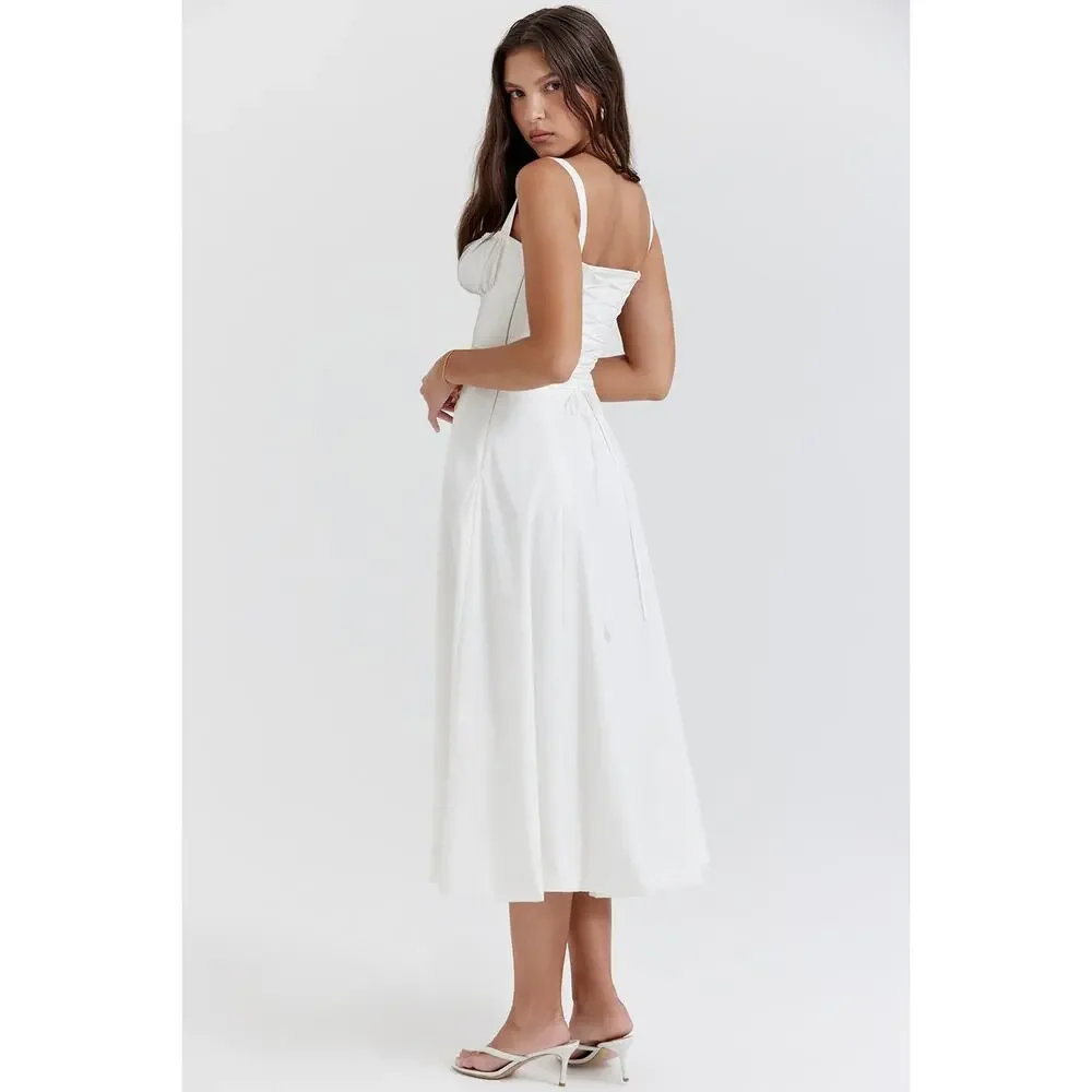 House of CB Carmen white bustier sundress - Picture 3 of 4
